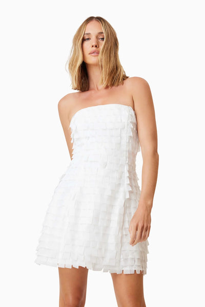 Hailey Mini Party Dress in White