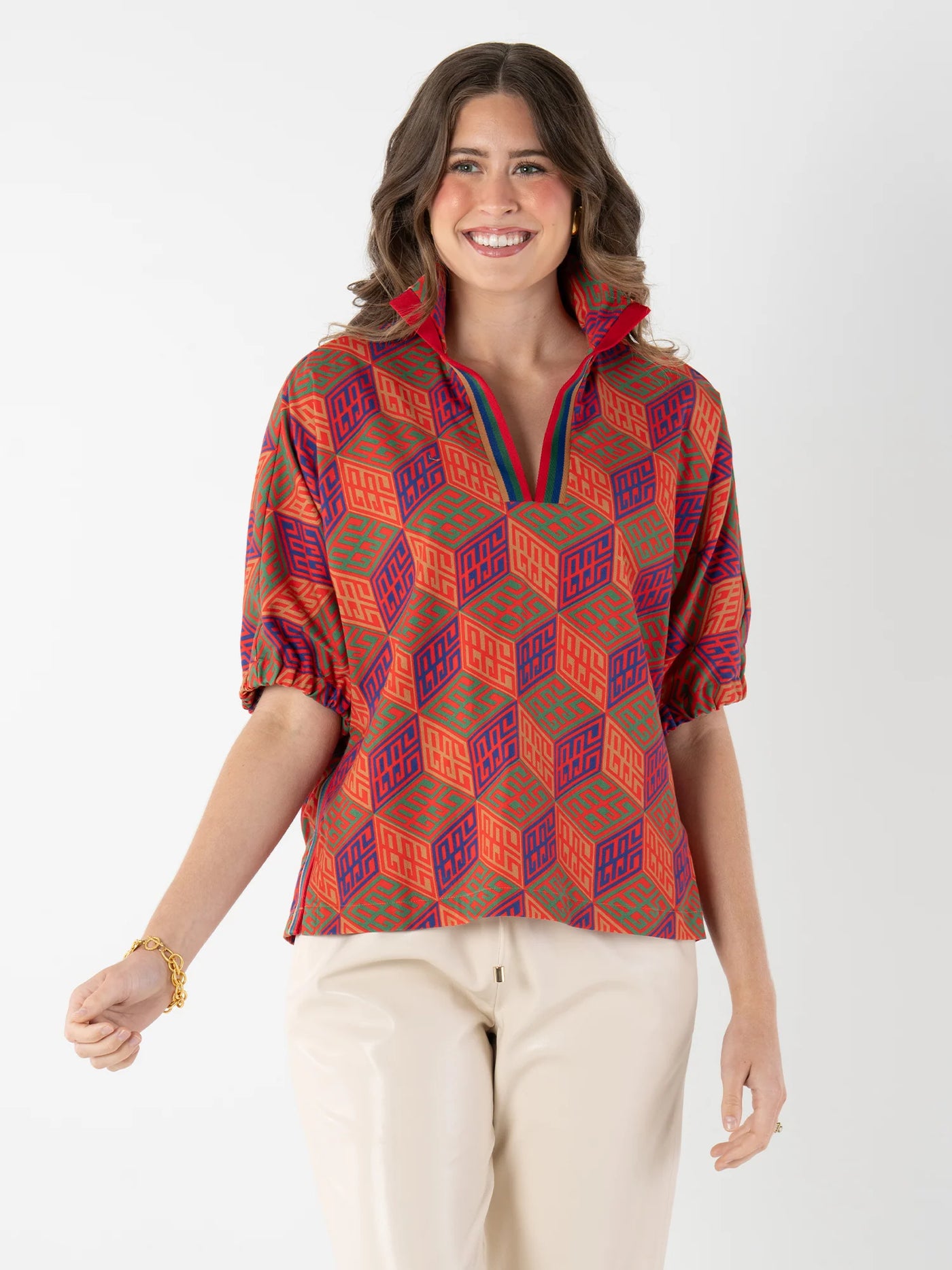 Poppy Top in Vintage Monogram