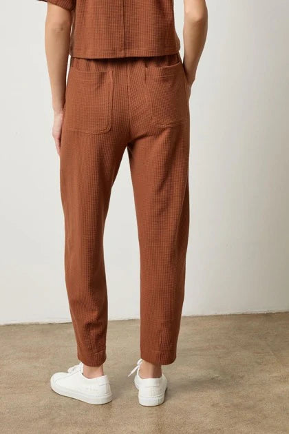 Belted Waffle Pant in Praline