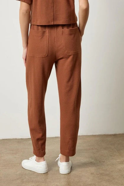 Belted Waffle Pant in Praline