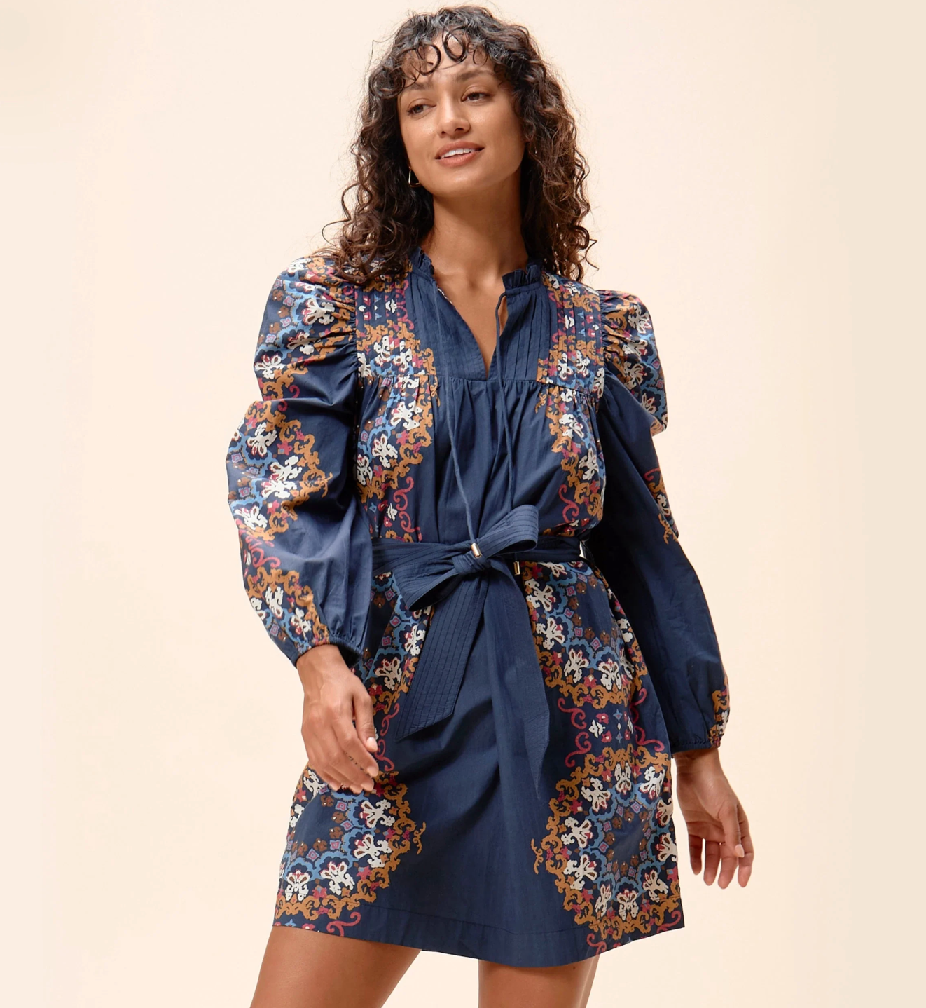 Ivana Mini Dress in Venezia Blue