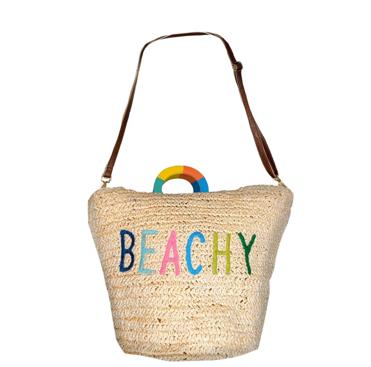 Beachy Raffia Tote Bag