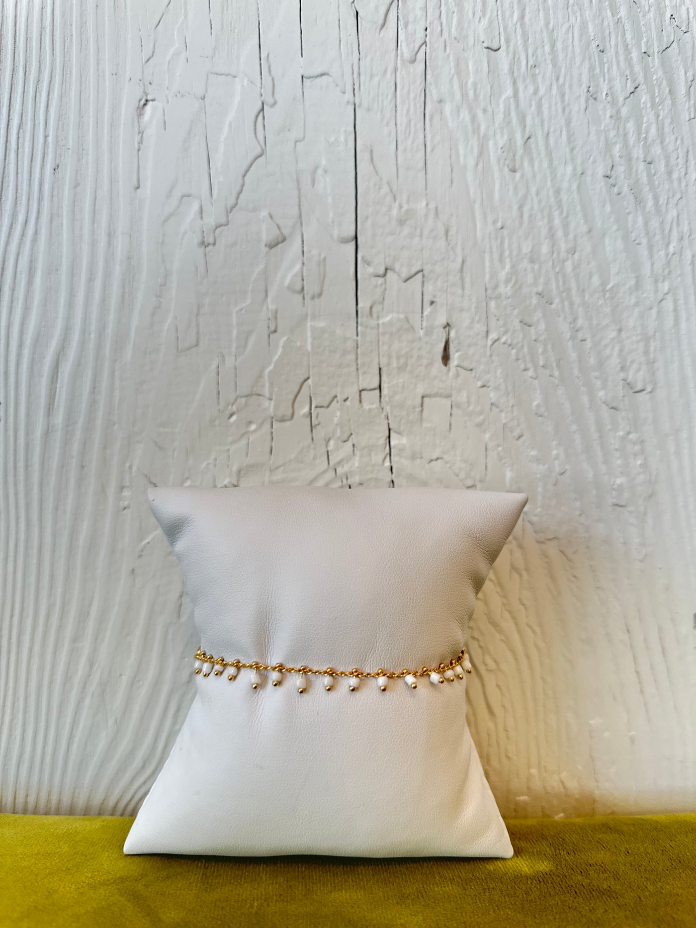 Mini Beaded Bracelet in White