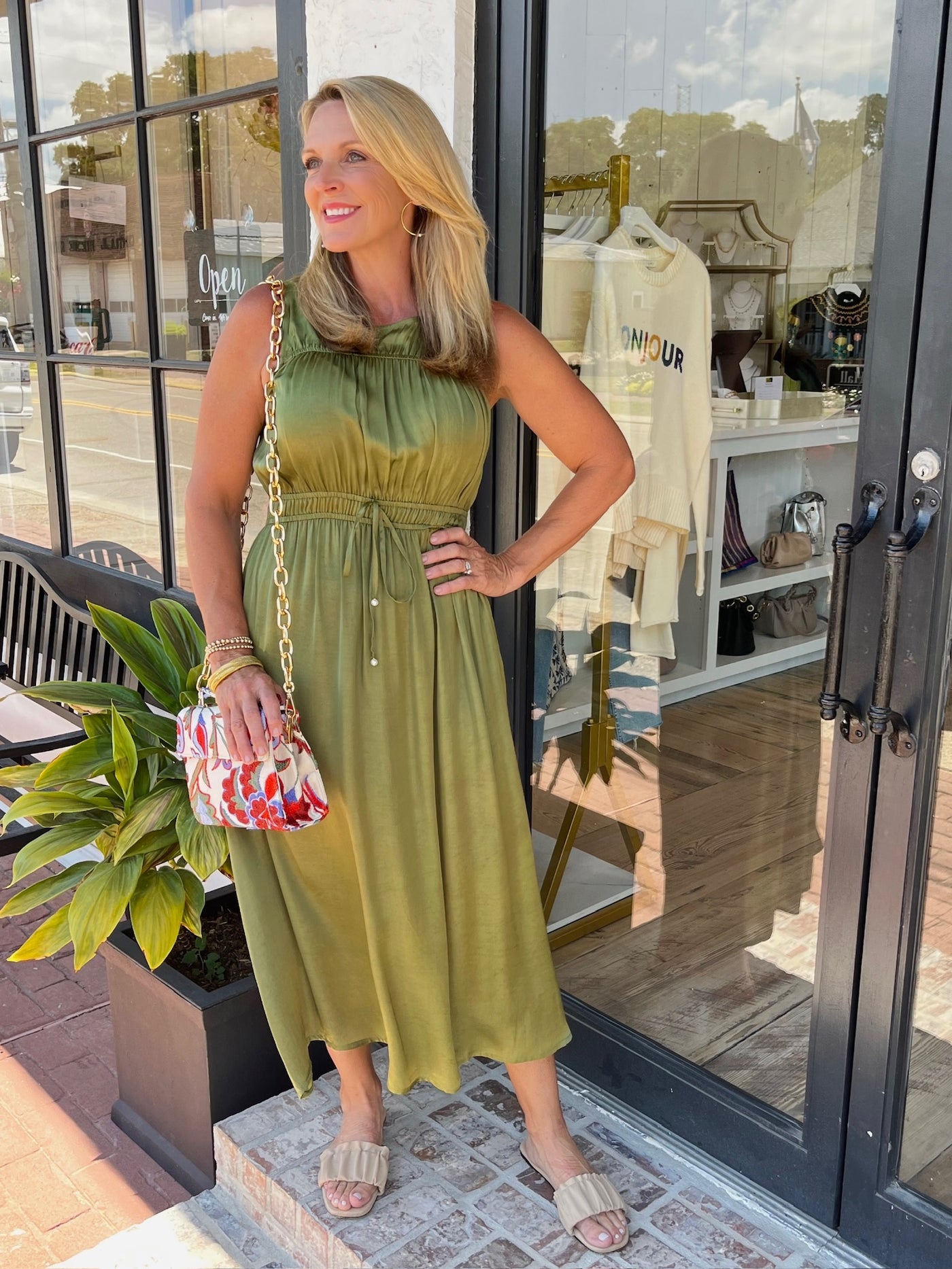 Natasha Dress in Olive