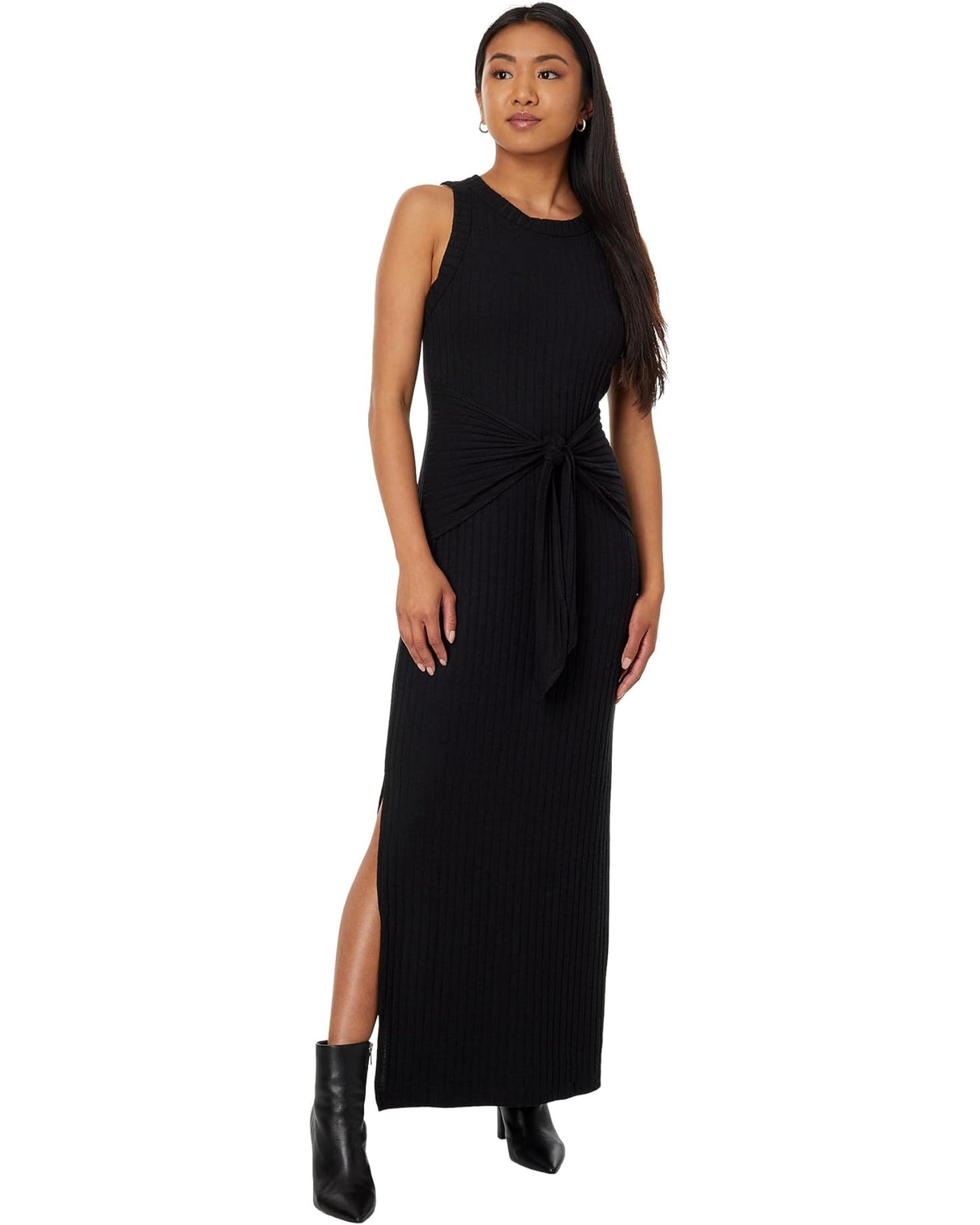 Solana Midi Dress in Black