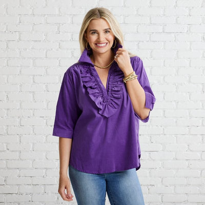 Maya Corduroy Top in Purple