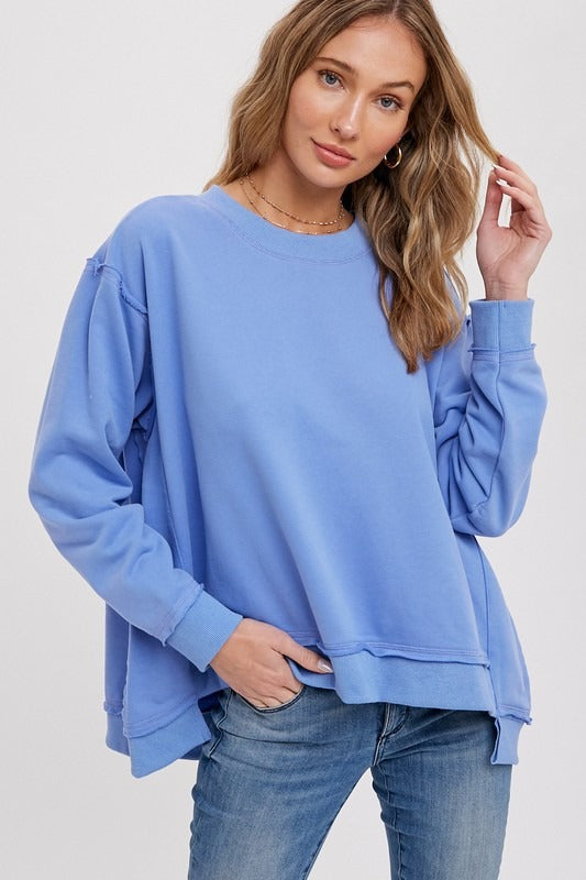 Oversized Sweatshirt in Peri Blue