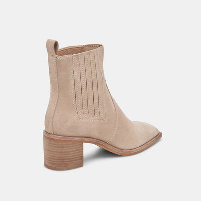 Irnie Booties in Taupe Suede