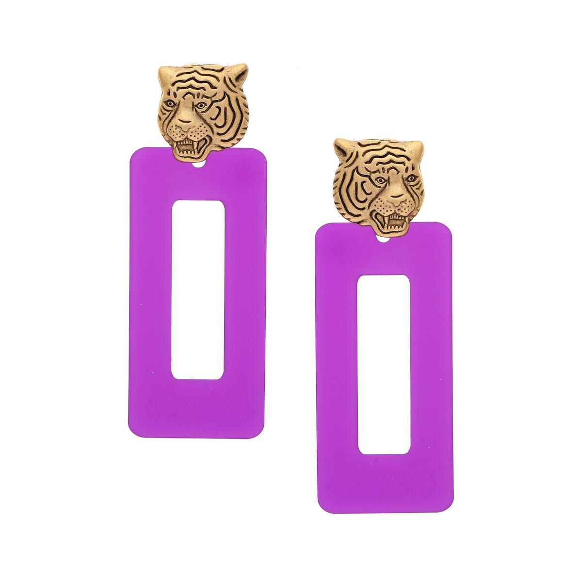 Ceracis Earrings in Purple/Gold