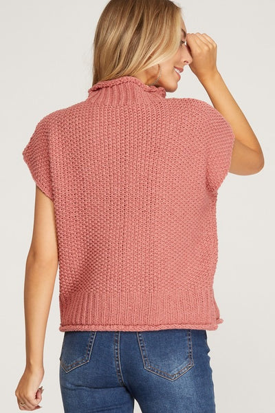 Sam Sweater Top in Rose