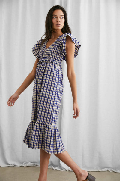 Clementine Dress in Lagos Plaid