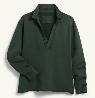 Patrick Popover Henley in Evergreen