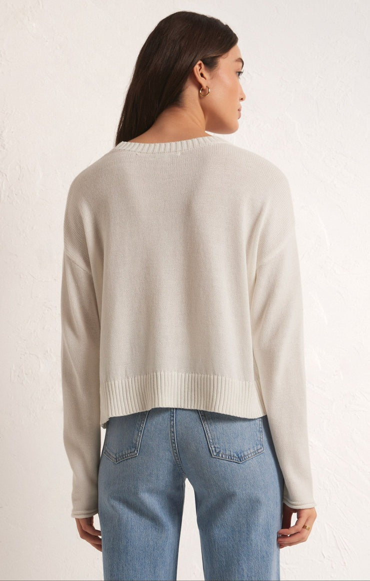Sienna Vacay Sweater in White