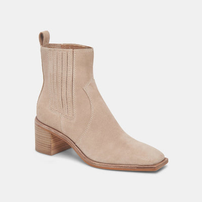 Irnie Booties in Taupe Suede