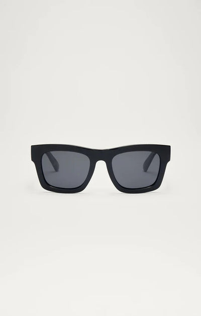 Lay Low Sunglasses in Polished Black Grey