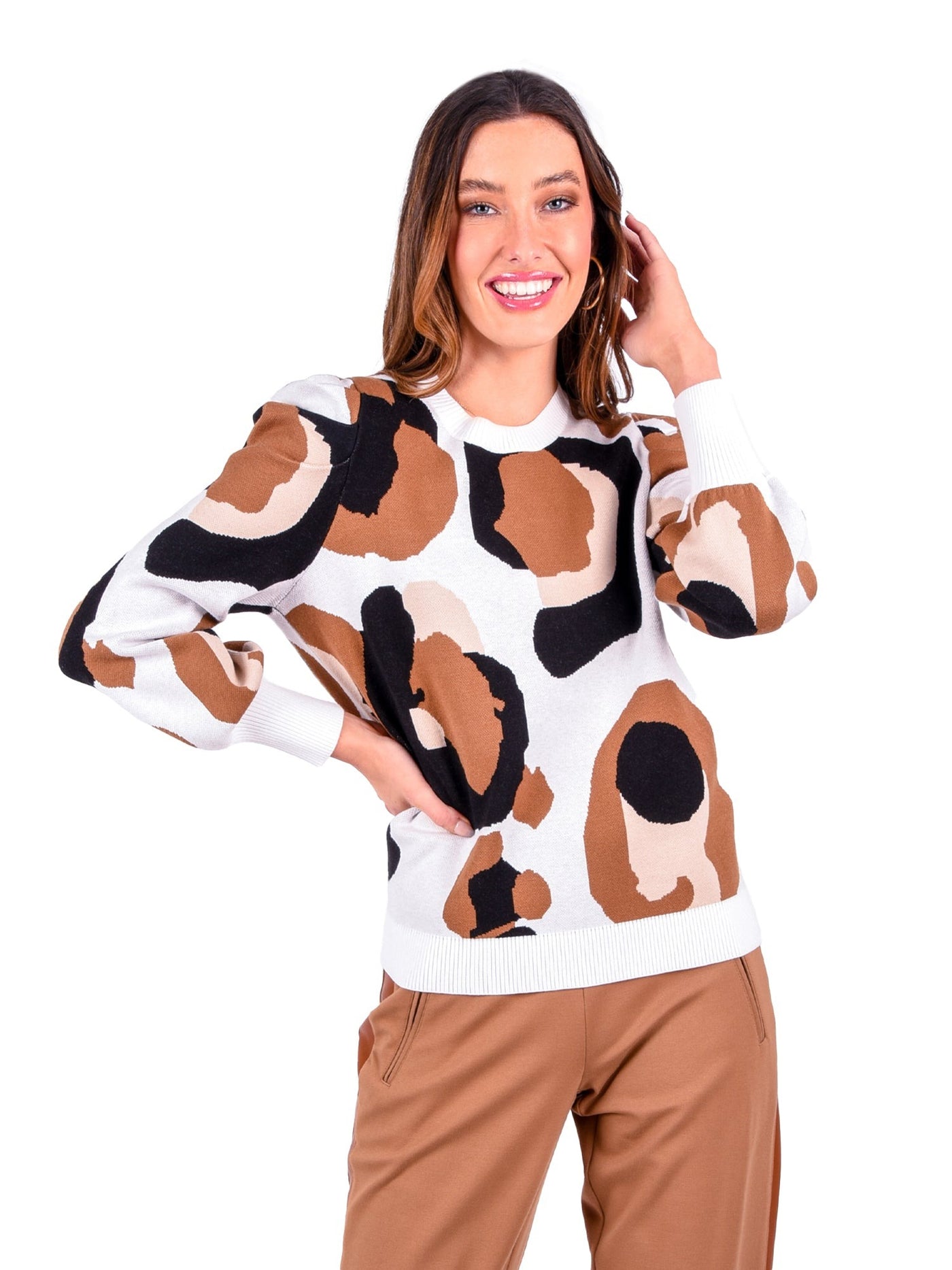 Julia Sweater in Classic Spot Cheetah