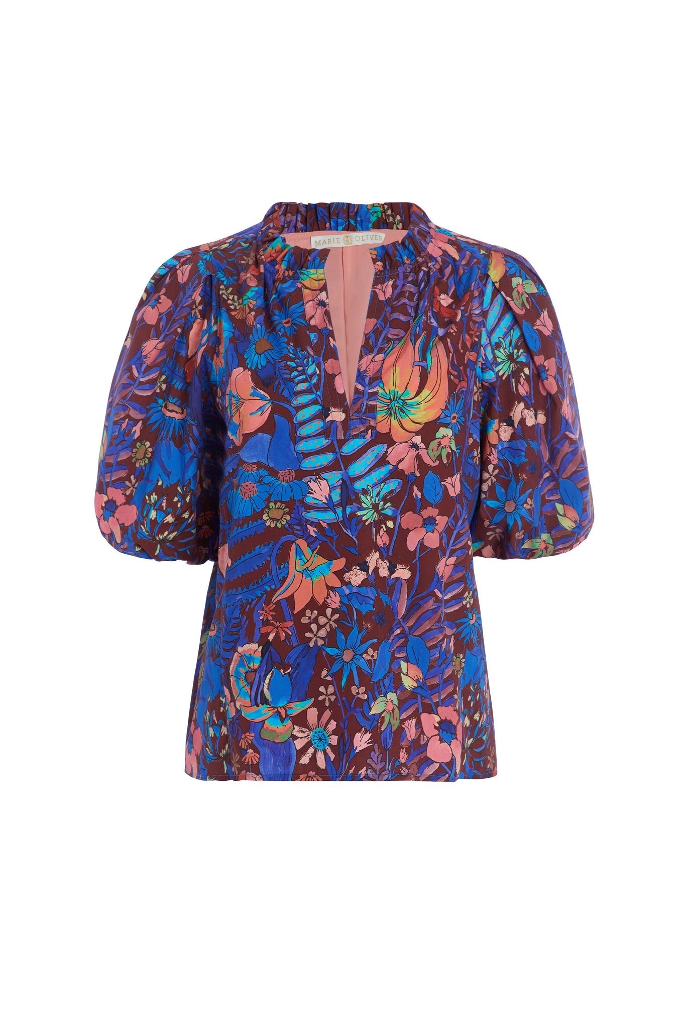 Ambrose Top in Peacock Floral