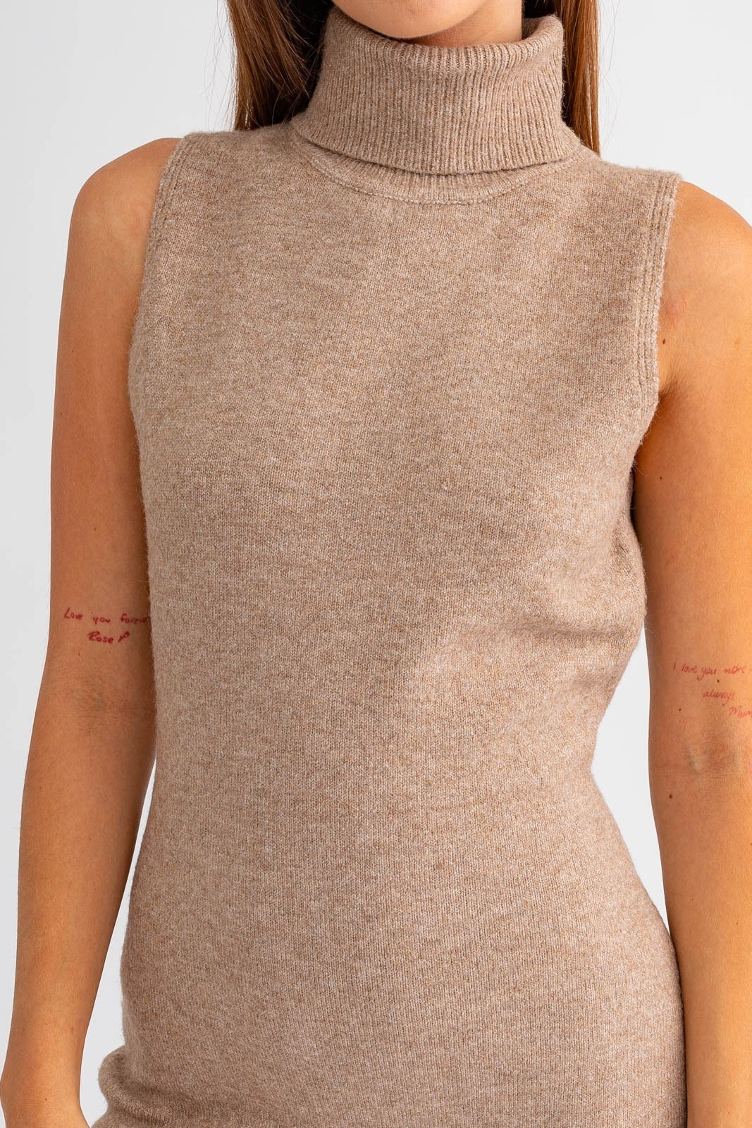 Skylar Sweater Dress in Mocha