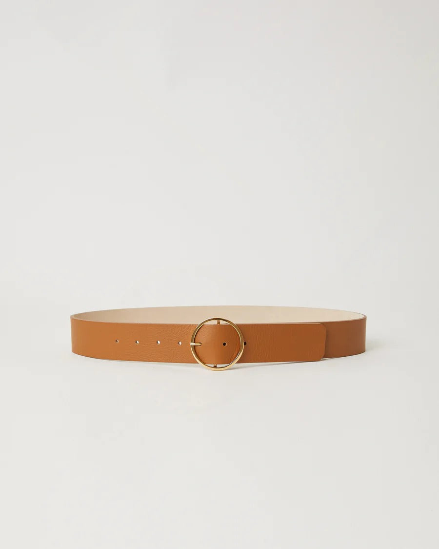 Molly Leather Belt in Cuoio Gold