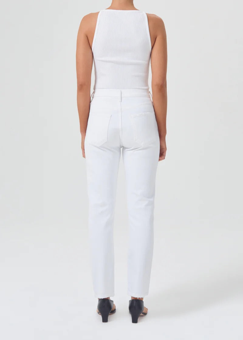 Riley Long High Rise Straight in Sour Cream