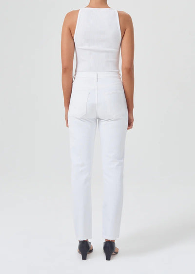 Riley Long High Rise Straight in Sour Cream