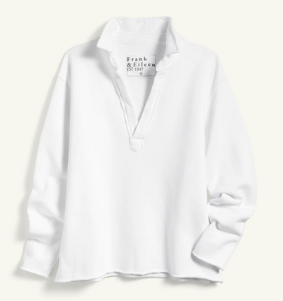 Patrick Popover Henley in White
