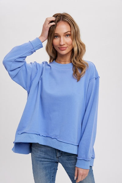Oversized Sweatshirt in Peri Blue