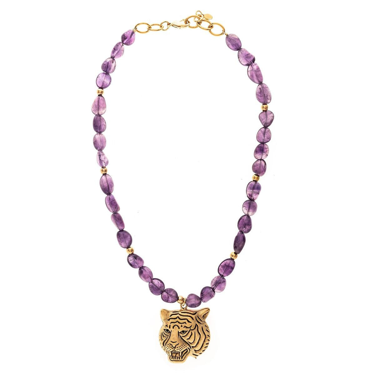 Mikey Necklace in Purple/Gold
