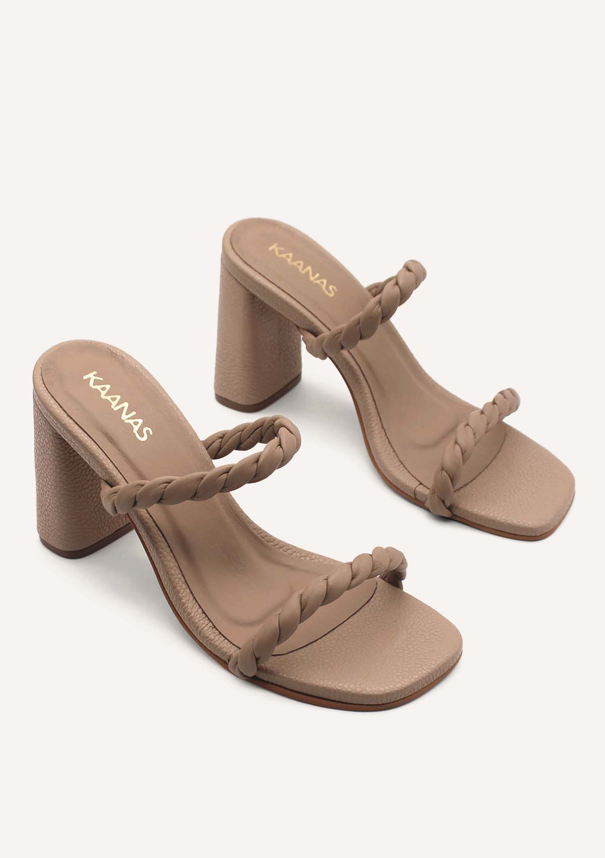 Rosa Double Twisted Band Heel in Sand